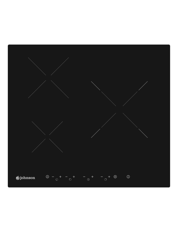 JOHNSON PLACA INDUCAO 3 ZONAS VIDRO NEGRO | JINDU3292